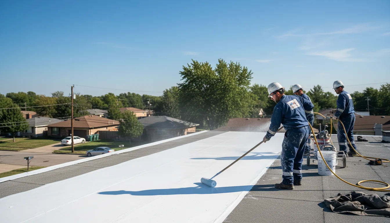 Commercial roof coating in Collinsville, TX near me
